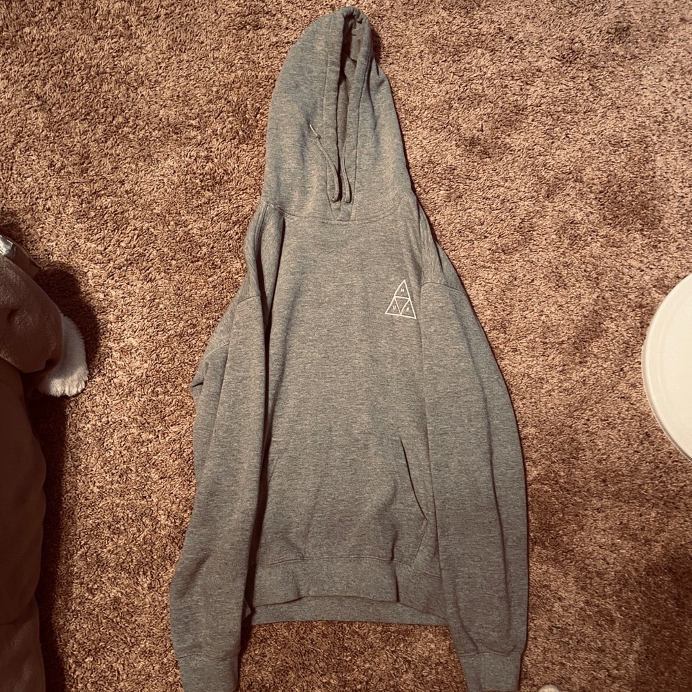 Men Grey HUF Pullover Hoodie